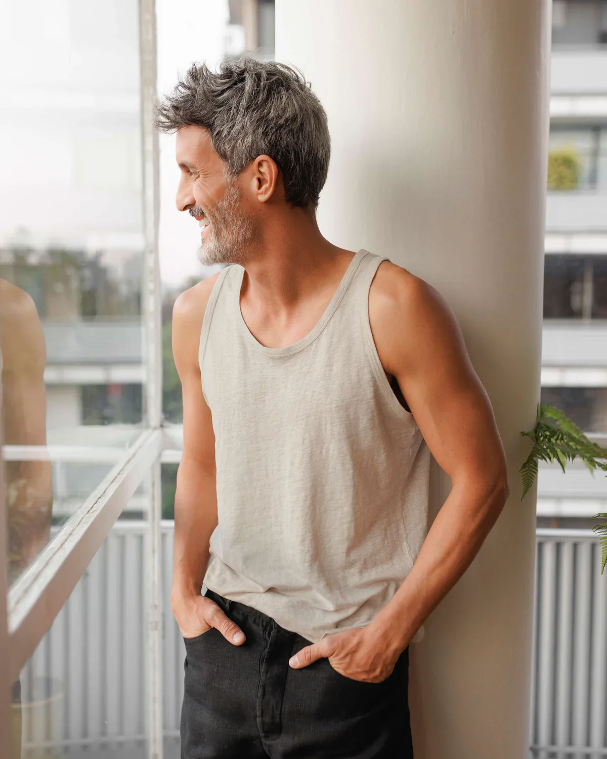 Alex Crane - Tank Tee in Bone - Image 3