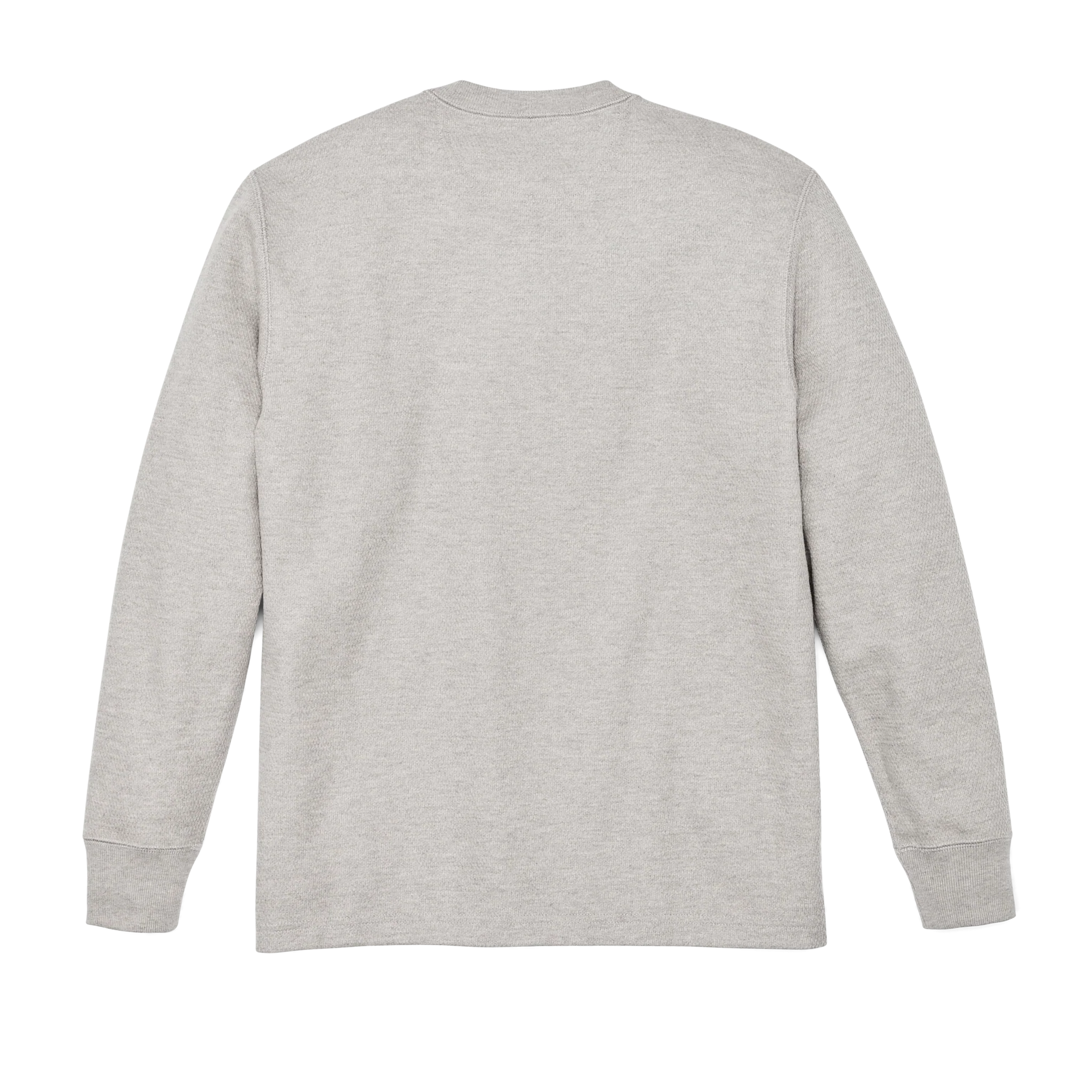 Filson- Waffle Knit Thermal Crewneck in Light Heather Grey - Image 2