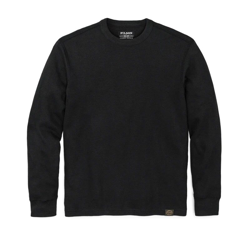 Filson- Waffle Knit Thermal Crewneck in Navy