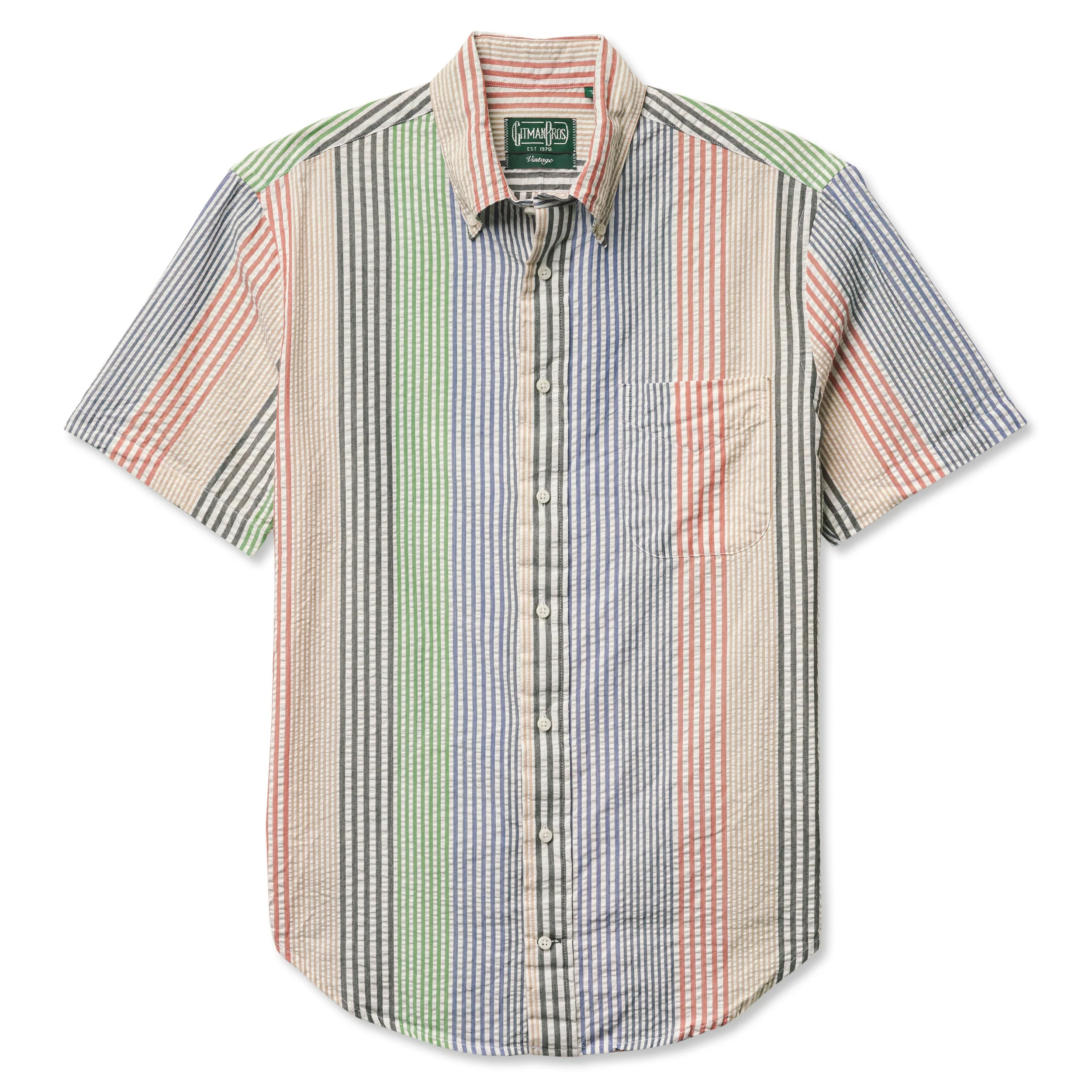 Gitman Vintage- VS Cabana Multi-Striped Seersucker