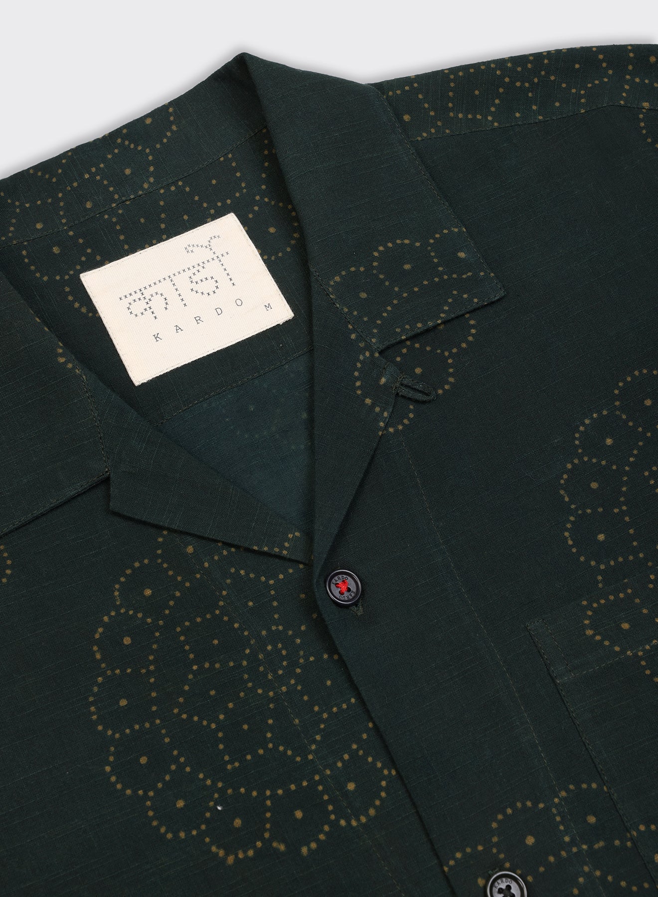 Kardo - Ronen Camp Collar in Mandala Block Print - Image 2