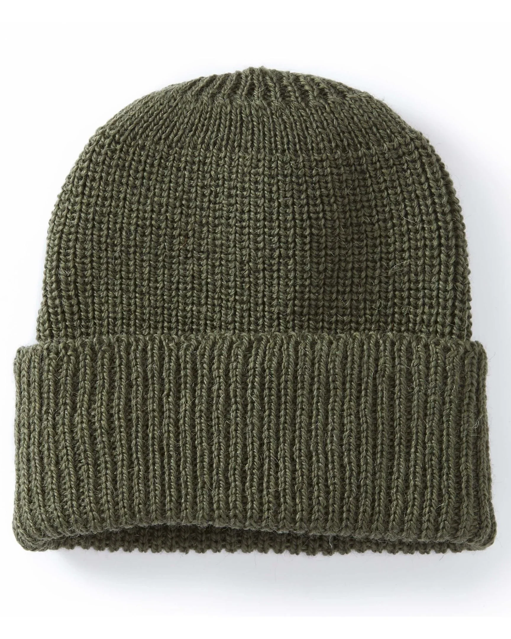 Peregrine - Porter Ribbed Beanie in Olive