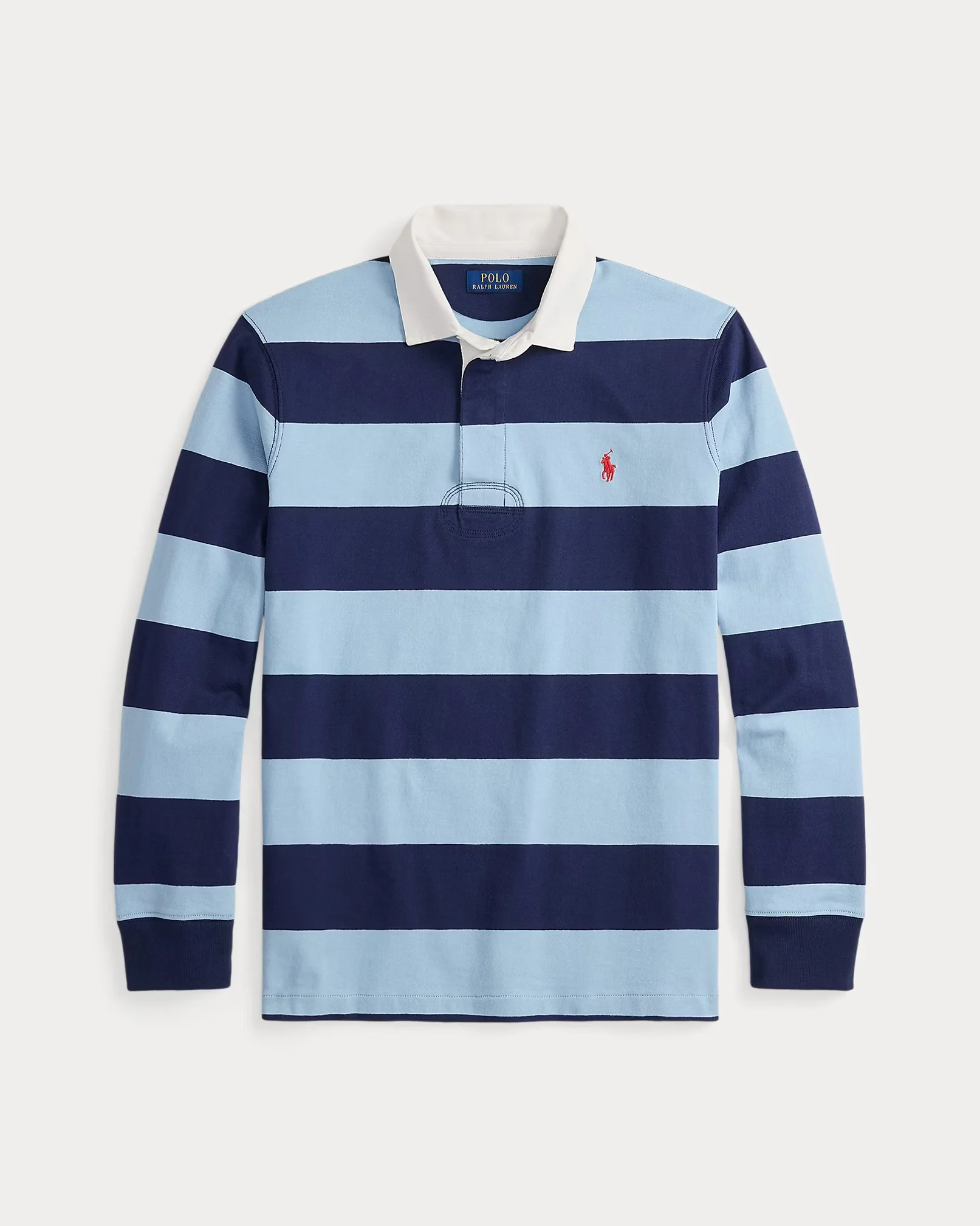 Polo Ralph Lauren - The Iconic Rugby Shirt in Powder Blue and Newport Navy