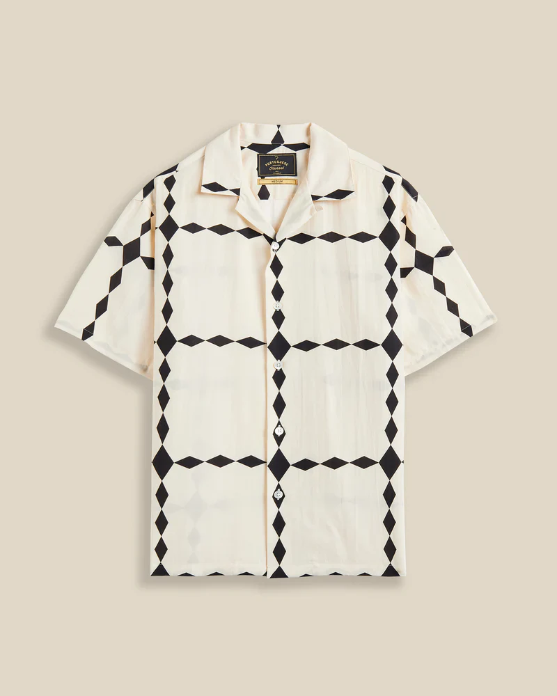 Portuguese Flannel - Diamonds in Black